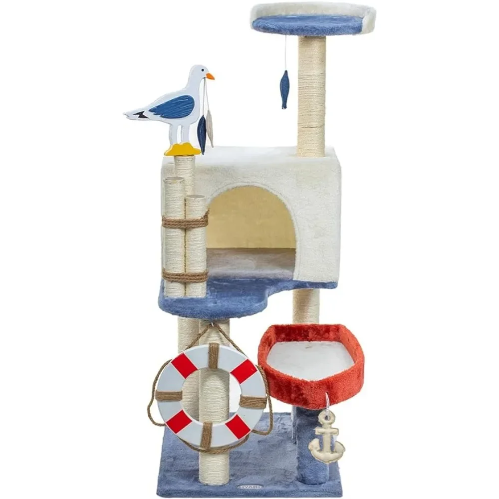 46.8in Novelty Seagull Cat Tree Tower Condo Furniture Apartment Plush Habitat Kitten Amusement Platform for Indoor Cats
46.8in Novelty Seagull Cat Tree Tower Condo Furniture Apartment Plush Habitat Kitten Amusement Platform for Indoor Cats
