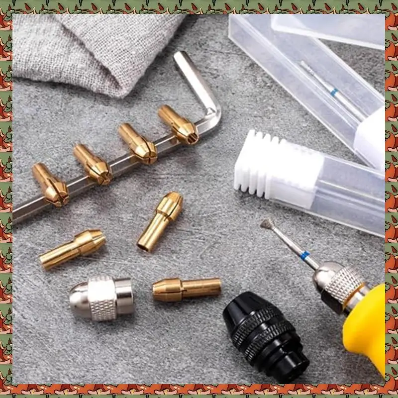 10 Pcs Drill Chuck Collet Kit Parts 1/32 Inch To 1/8 Inch Brass Quick Rotating Drill Nut Replacement 4485 4486 Keyless Dril
10 Pcs Drill Chuck Collet Kit Parts 1/32 Inch To 1/8 Inch Brass Quick Rotating Drill Nut Replacement 4485 4486 Keyless Dril