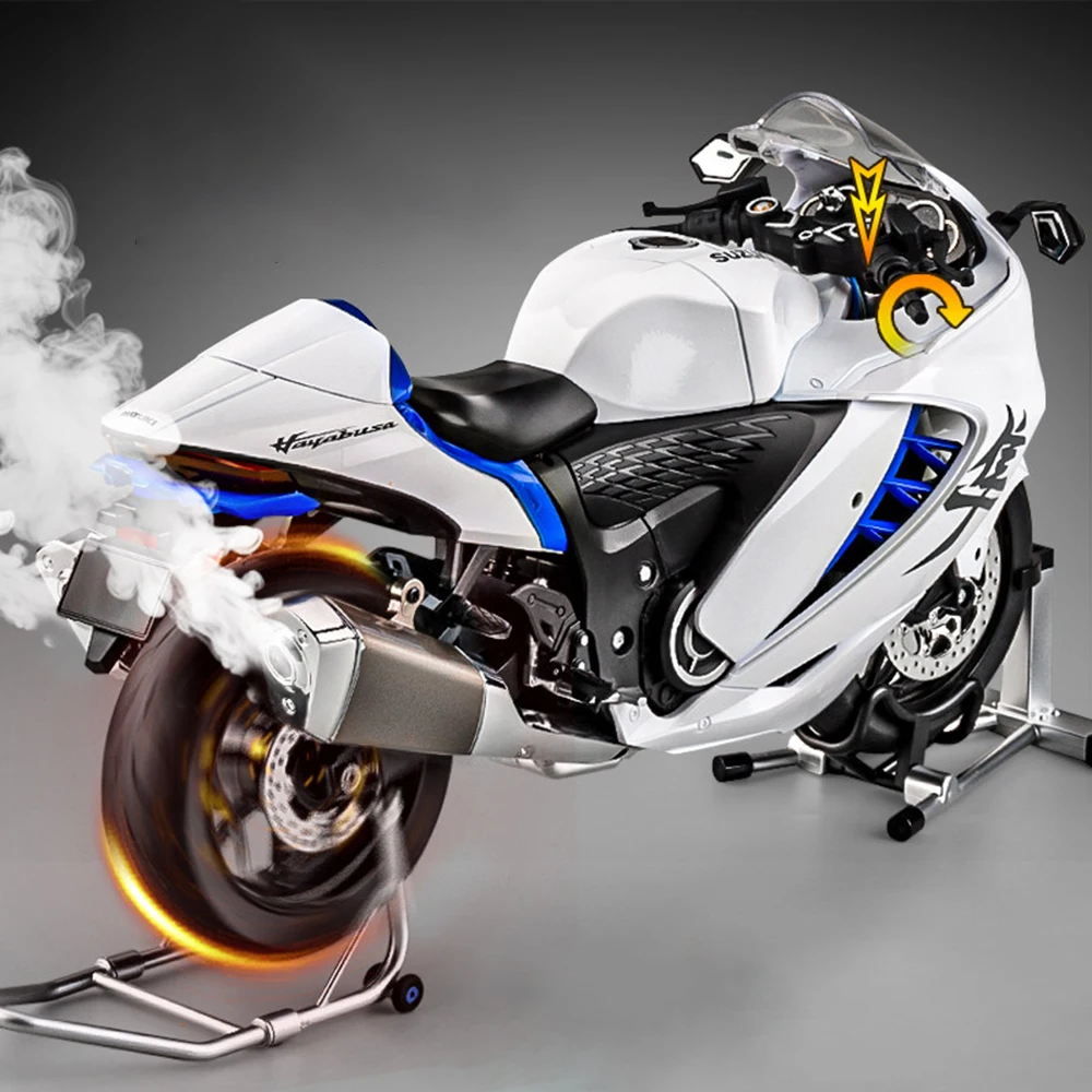 Scale 1:6 SUZUKI HAYABUSA Motorcycle Model Toy Shock Absorption Moveable Tripod Sprayable Motorbikes Boys Hobby Models Toys
Scale 1:6 SUZUKI HAYABUSA Motorcycle Model Toy Shock Absorption Moveable Tripod Sprayable Motorbikes Boys Hobby Models Toys