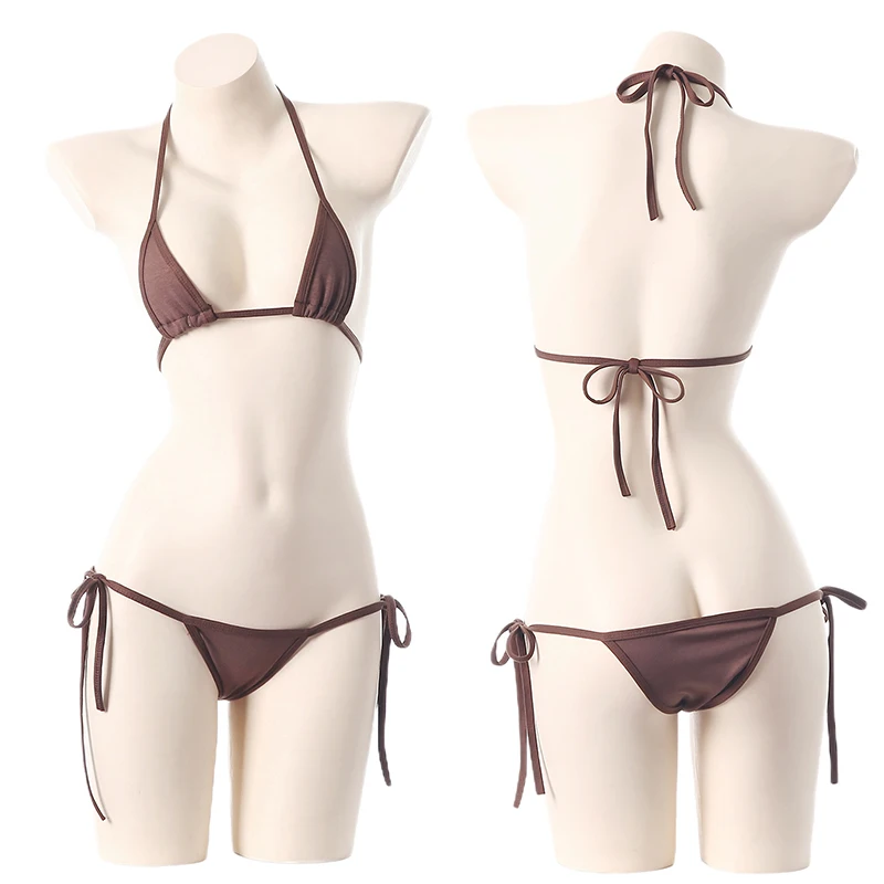 Anime Girl Summer Bikini Set Swimsuit Women 2025 Underwear Outfit Cosplay Tie Up Ultra Low Waist Sexy Three-Point Set Hollow Out
Anime Girl Summer Bikini Set Swimsuit Women 2025 Underwear Outfit Cosplay Tie Up Ultra Low Waist Sexy Three-Point Set Hollow Out