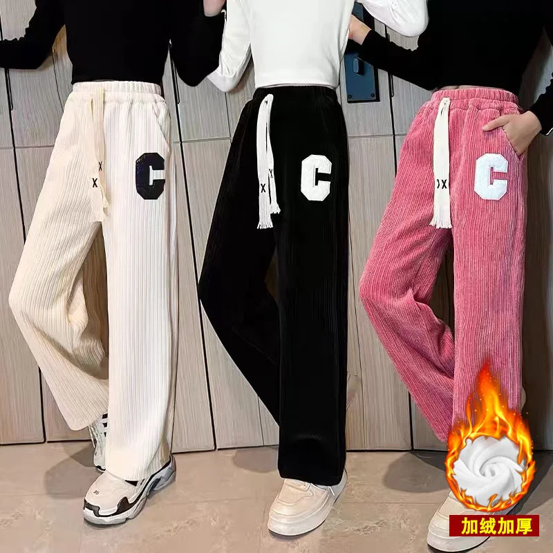Girls Thick Corduroy Pants Padded Warm Loose Trousers Kids Clothes High Waist Wide Leg Pants Child Casual Pants Teen Clothes
Girls Thick Corduroy Pants Padded Warm Loose Trousers Kids Clothes High Waist Wide Leg Pants Child Casual Pants Teen Clothes