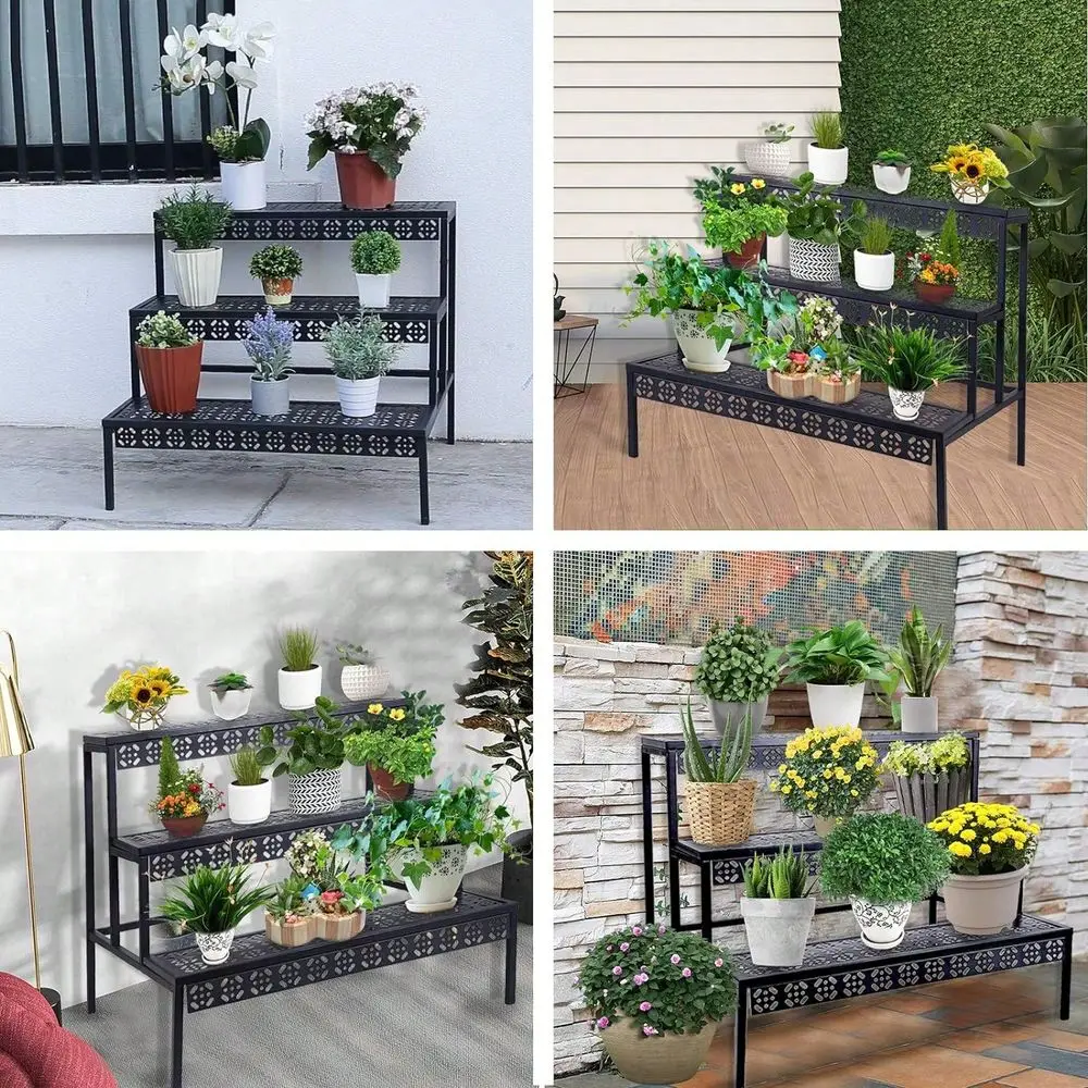 Tier Stair Style Large Metal Plant Stand, Garden Display Shelf Flower Pot Holder Storage Organizer Rack for Indoor Home Outdoor
Tier Stair Style Large Metal Plant Stand, Garden Display Shelf Flower Pot Holder Storage Organizer Rack for Indoor Home Outdoor