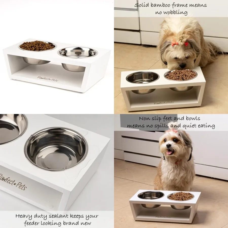 4" Tall Elevated Dog Bowls for Small Dogs and Cats. Raised Dog and Cat Food and Water Bowl Set by
4" Tall Elevated Dog Bowls for Small Dogs and Cats. Raised Dog and Cat Food and Water Bowl Set by