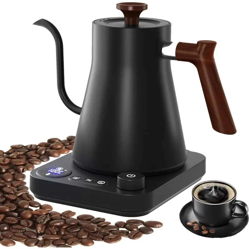 Electric Gooseneck Kettle 900ML Hand Brew Coffee Pot Smart Teapot Temperature Control Pot Rapid Heating Kettle 110v
Electric Gooseneck Kettle 900ML Hand Brew Coffee Pot Smart Teapot Temperature Control Pot Rapid Heating Kettle 110v