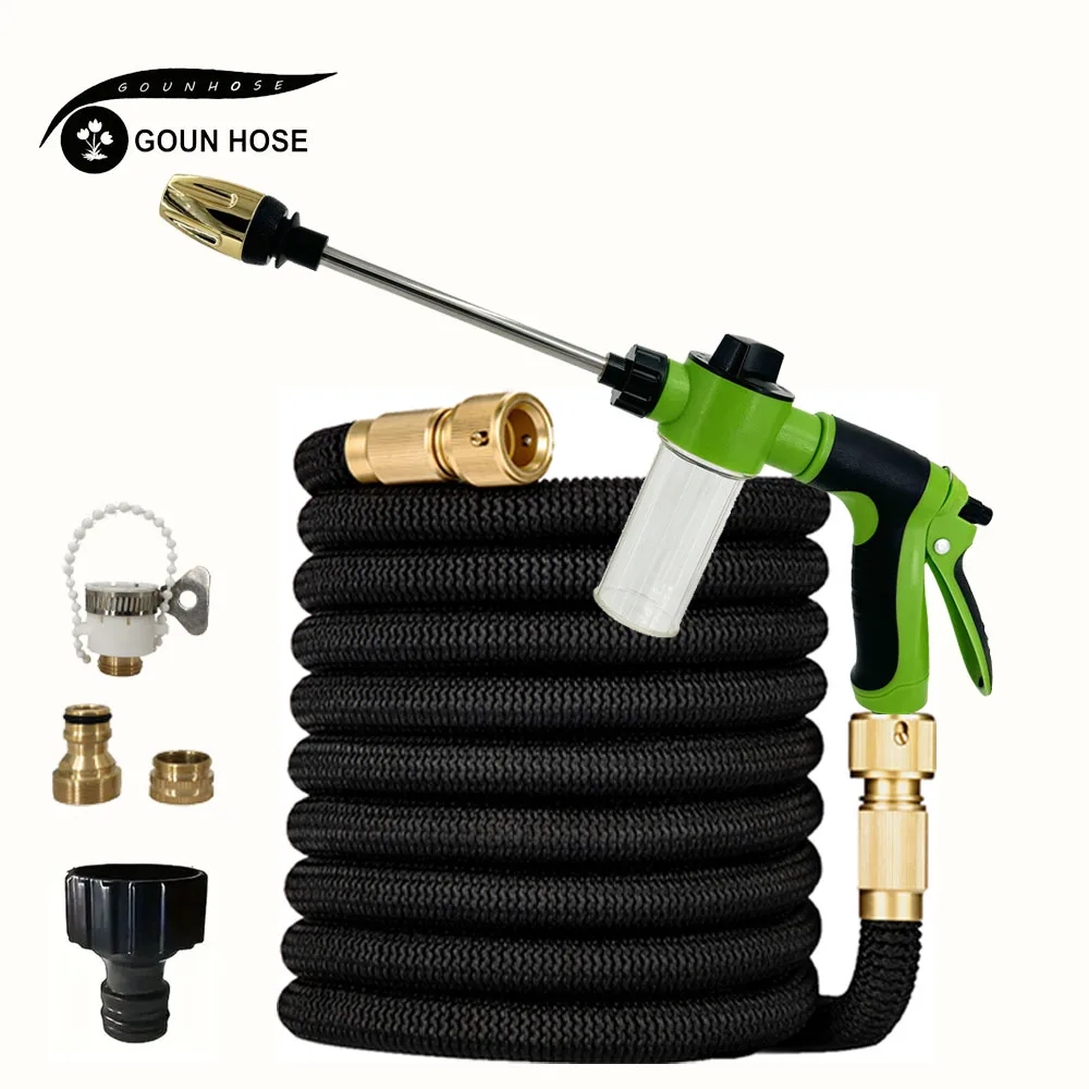Type Expandable Magic Hose High-Pressure Car Washing Hose With Foam Spray Gun Set Outdoor Watering Irrigation Tool Garden Hose
Type Expandable Magic Hose High-Pressure Car Washing Hose With Foam Spray Gun Set Outdoor Watering Irrigation Tool Garden Hose