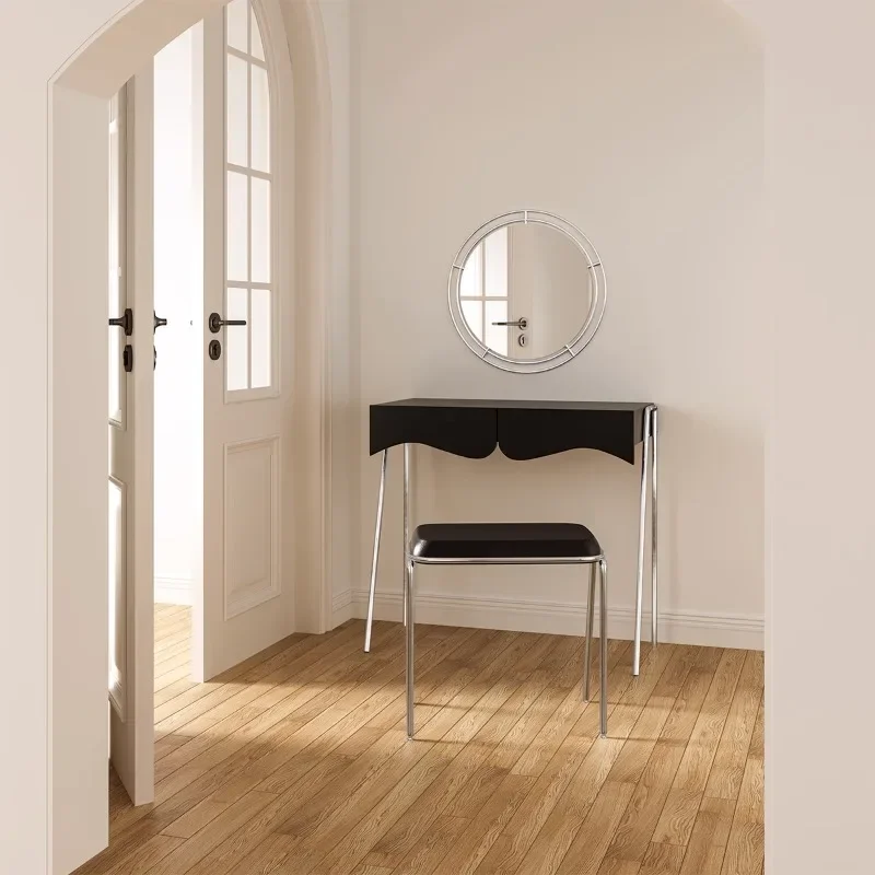 Classic Simple Bedroom Ins Design Solid Wood Metal Dresser Light Luxury Small Apartment Makeup Table
Classic Simple Bedroom Ins Design Solid Wood Metal Dresser Light Luxury Small Apartment Makeup Table
