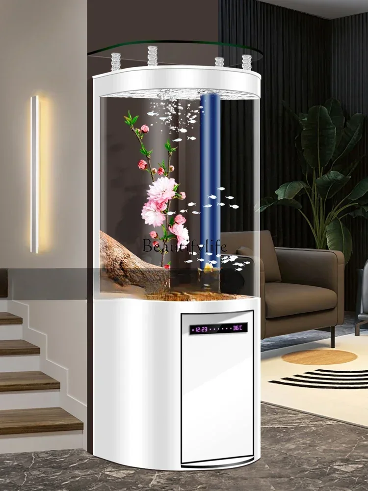 Fish Tank Living Room Small and Medium-Sized Bottom Filter Change Water Semicircle Floor Vertical Ecological Fish Tank
Fish Tank Living Room Small and Medium-Sized Bottom Filter Change Water Semicircle Floor Vertical Ecological Fish Tank