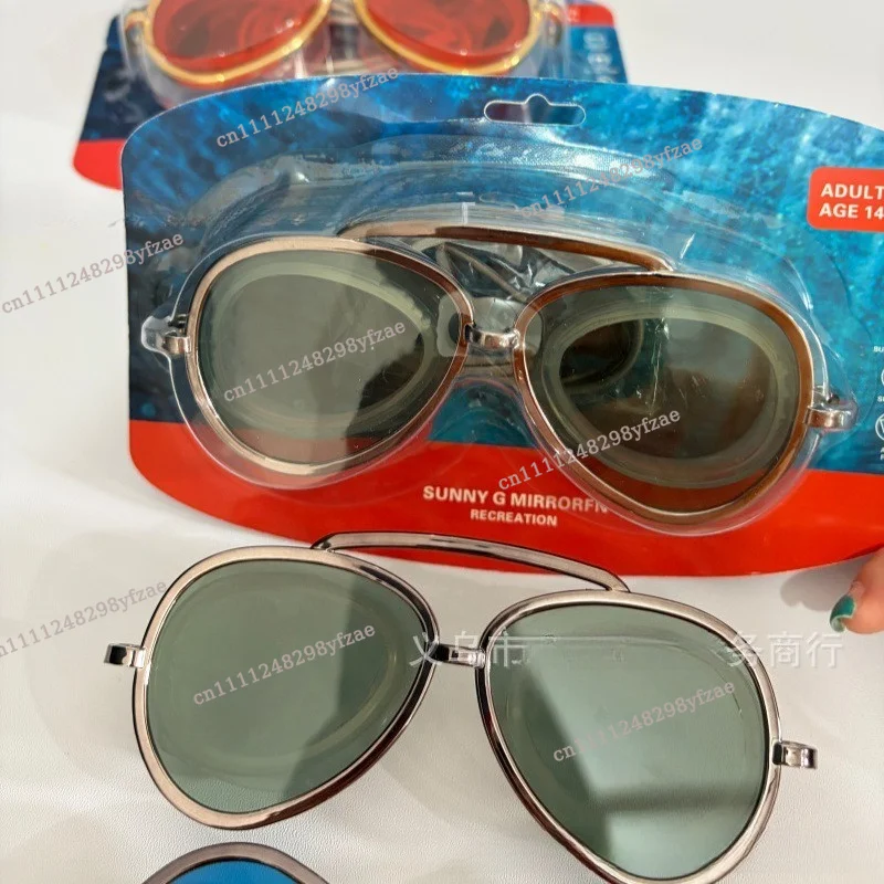 New Full View Goggl Pilot Sunglasses Shape Swim Goggles Fog Protection Leak Proof Retro Unisex Swimming Glasses for Men Women
New Full View Goggl Pilot Sunglasses Shape Swim Goggles Fog Protection Leak Proof Retro Unisex Swimming Glasses for Men Women