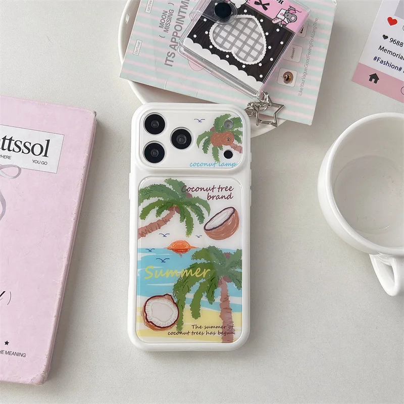 Kawaii Summer Coconut Beach Print Phone Case For iPhone 15 16 17 Pro Max INS Fresh Vacation Style Large Window Shockproof Cover
Kawaii Summer Coconut Beach Print Phone Case For iPhone 15 16 17 Pro Max INS Fresh Vacation Style Large Window Shockproof Cover