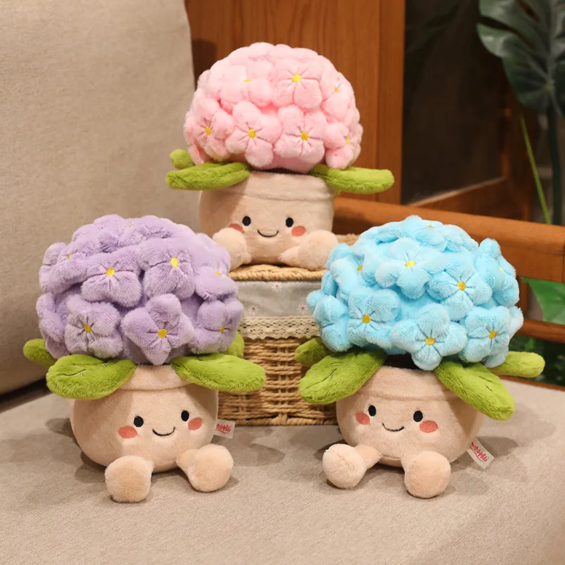 Cute Smiling Hydrangea Potted Flower Plush Toy Soft Fluffy Stuffed Potted Plant Pink Purple Blue Flower Plushie Home Desk Decor
Cute Smiling Hydrangea Potted Flower Plush Toy Soft Fluffy Stuffed Potted Plant Pink Purple Blue Flower Plushie Home Desk Decor