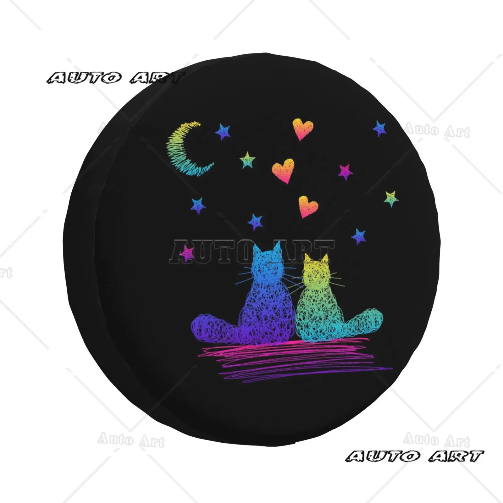 Fluorescent Cat Printed Spare Tire Cover Universal Wheel Protective Cover Automotive Accessories 14 15 16 17 Inches
Fluorescent Cat Printed Spare Tire Cover Universal Wheel Protective Cover Automotive Accessories 14 15 16 17 Inches