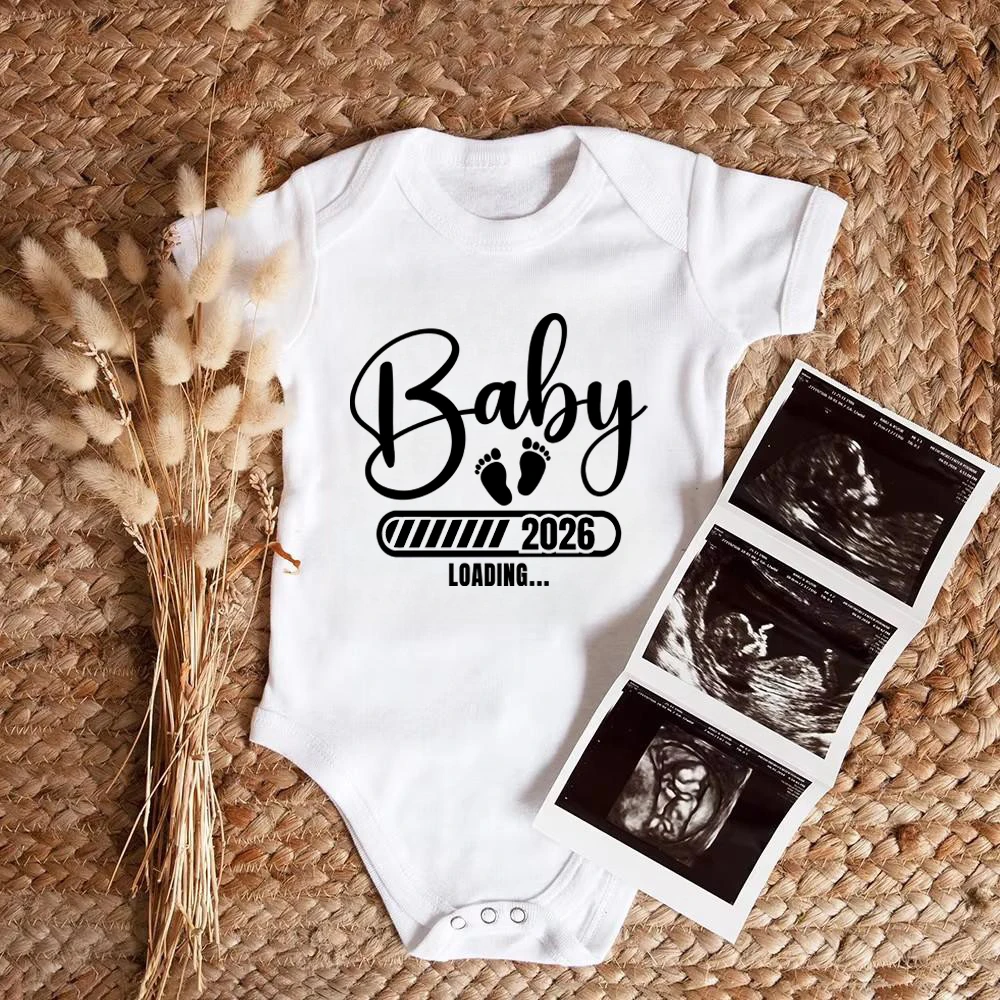 2026 Baby Loading Newborn Rompers Cotton Baby Bodysuits Summer Boys Girls Jumpsuit Pregnancy Announcement Clothes Outfit
2026 Baby Loading Newborn Rompers Cotton Baby Bodysuits Summer Boys Girls Jumpsuit Pregnancy Announcement Clothes Outfit