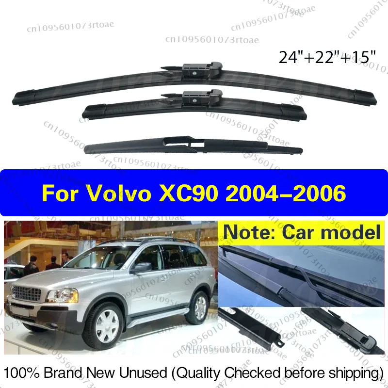 For Volvo XC90 2004 2005 2006 Wiper Front Rear Wiper Blades Windshield Windscreen Window Rain Brushes 24"22"15" Car Accessories
For Volvo XC90 2004 2005 2006 Wiper Front Rear Wiper Blades Windshield Windscreen Window Rain Brushes 24"22"15" Car Accessories