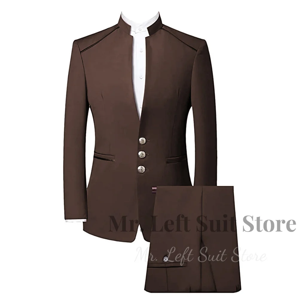 Men's Suits 2 Pieces Fashion Stand Collar Groom Slim Fit Wedding Prom Tuxedo Casual Formal Suit Male (Blazer+Pants) Customizable
Men's Suits 2 Pieces Fashion Stand Collar Groom Slim Fit Wedding Prom Tuxedo Casual Formal Suit Male (Blazer+Pants) Customizable