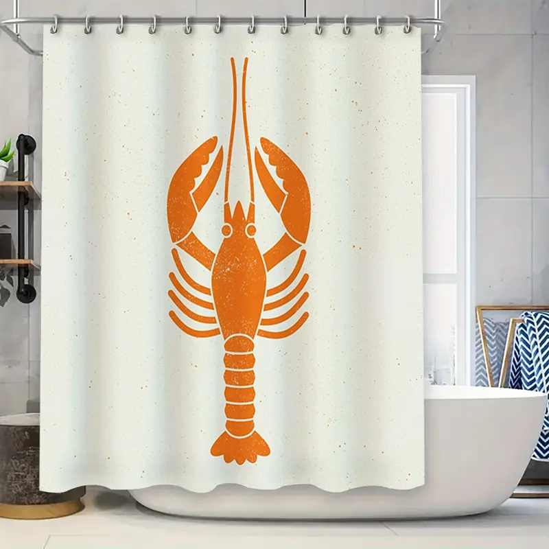 Оранжевая занавеска для душа с омаром, современный декор для ванной комнаты, водонепроницаемая ткань для ванной комнаты, белый оранжевый цветочный принт с металлическими крючками S
Оранжевая занавеска для душа с омаром, современный декор для ванной комнаты, водонепроницаемая ткань для ванной комнаты, белый оранжевый цветочный принт с металлическими крючками S