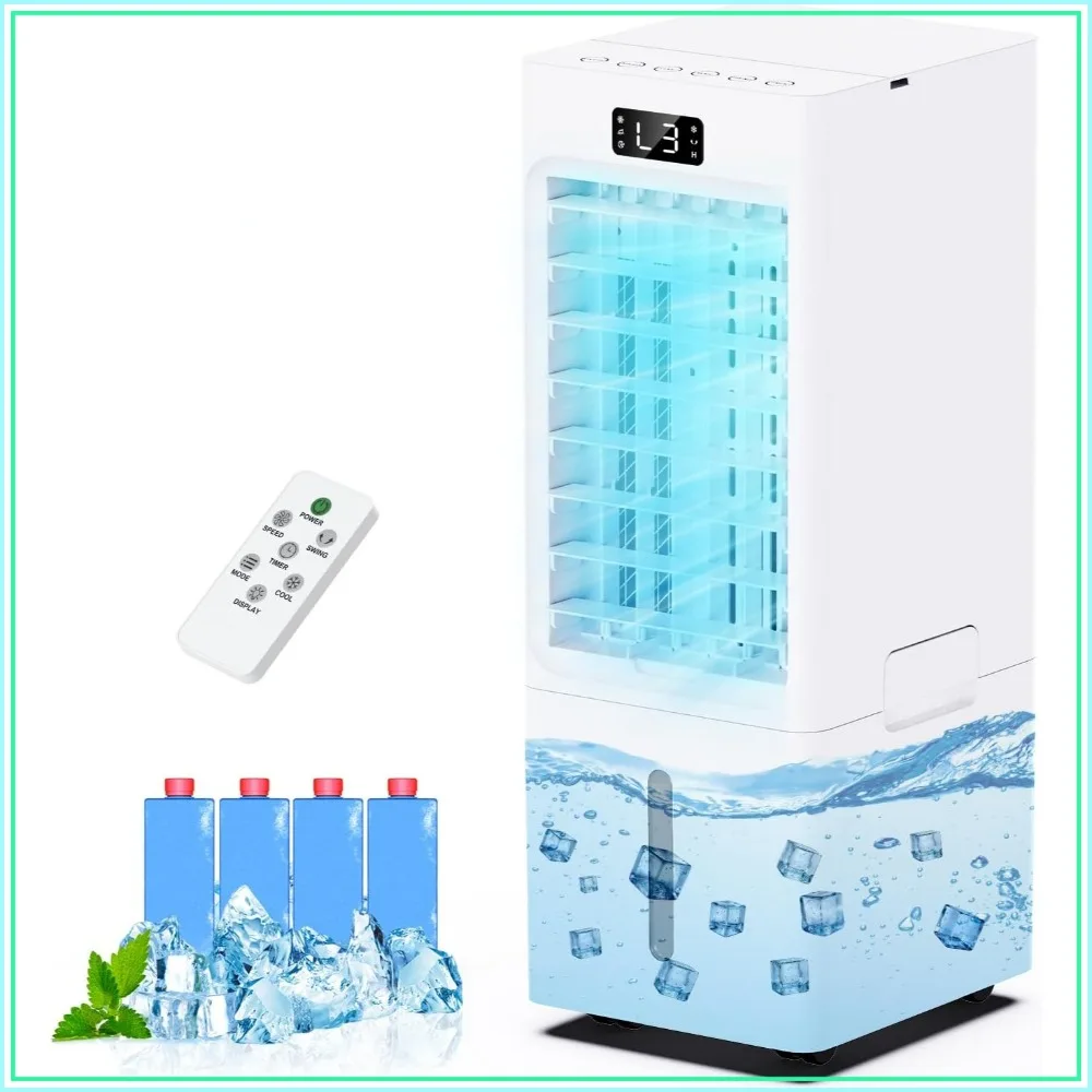 6L Evaporative Air Cooler, 3-in-1 Portable AC with Remote, 4 Modes, 3 Speeds, Auto Oscillation, 12H Timer, Quiet Fan
6L Evaporative Air Cooler, 3-in-1 Portable AC with Remote, 4 Modes, 3 Speeds, Auto Oscillation, 12H Timer, Quiet Fan