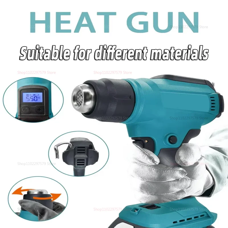 18V Cordless Heat Gun and Shrink Wrapping Tool with LED Display Hot Air Dryer for Soldering Electrical Repair and DIY Projects
18V Cordless Heat Gun and Shrink Wrapping Tool with LED Display Hot Air Dryer for Soldering Electrical Repair and DIY Projects