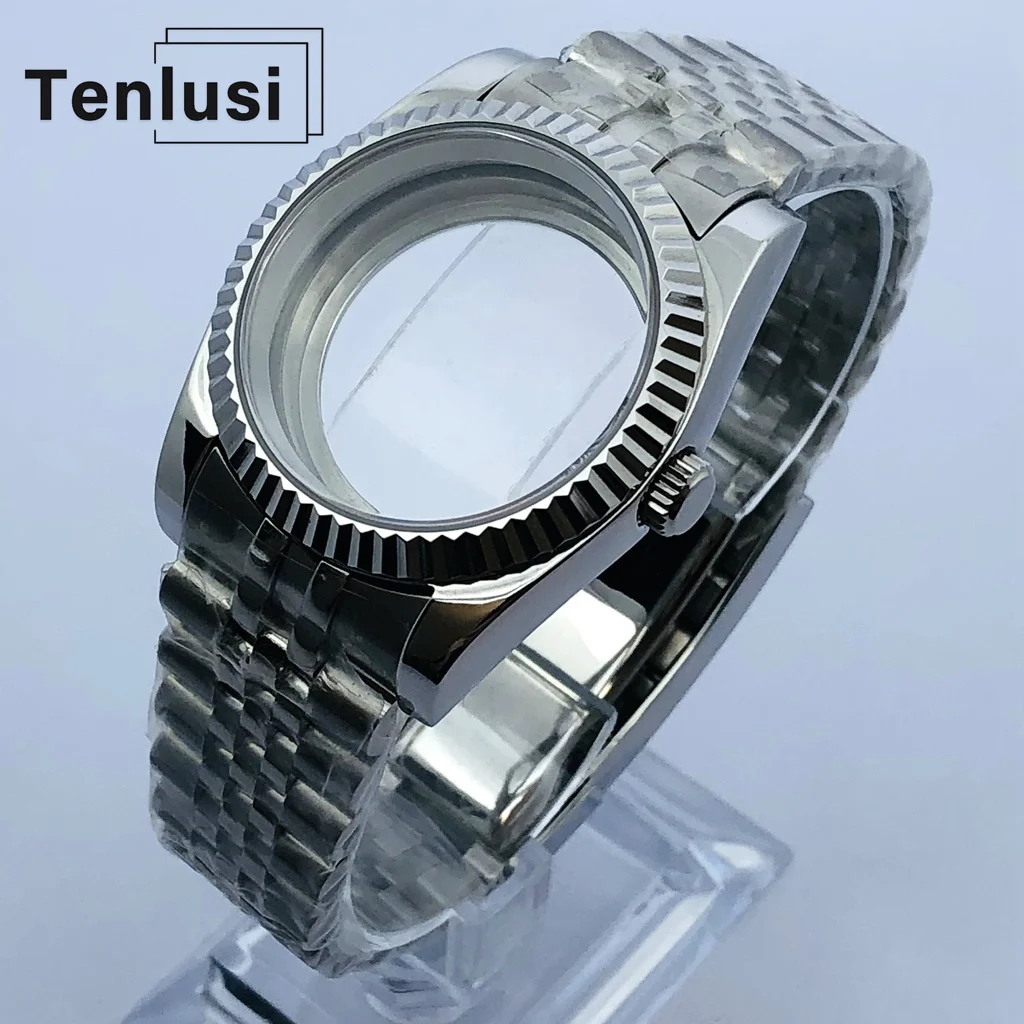Tenlusi Silver Watch Case with Sapphire Glass Date Window 36mm/39mm NH34 NH35 NH36 NH38 NH39 NH70 NH72 Sterile Watch Parts
Tenlusi Silver Watch Case with Sapphire Glass Date Window 36mm/39mm NH34 NH35 NH36 NH38 NH39 NH70 NH72 Sterile Watch Parts