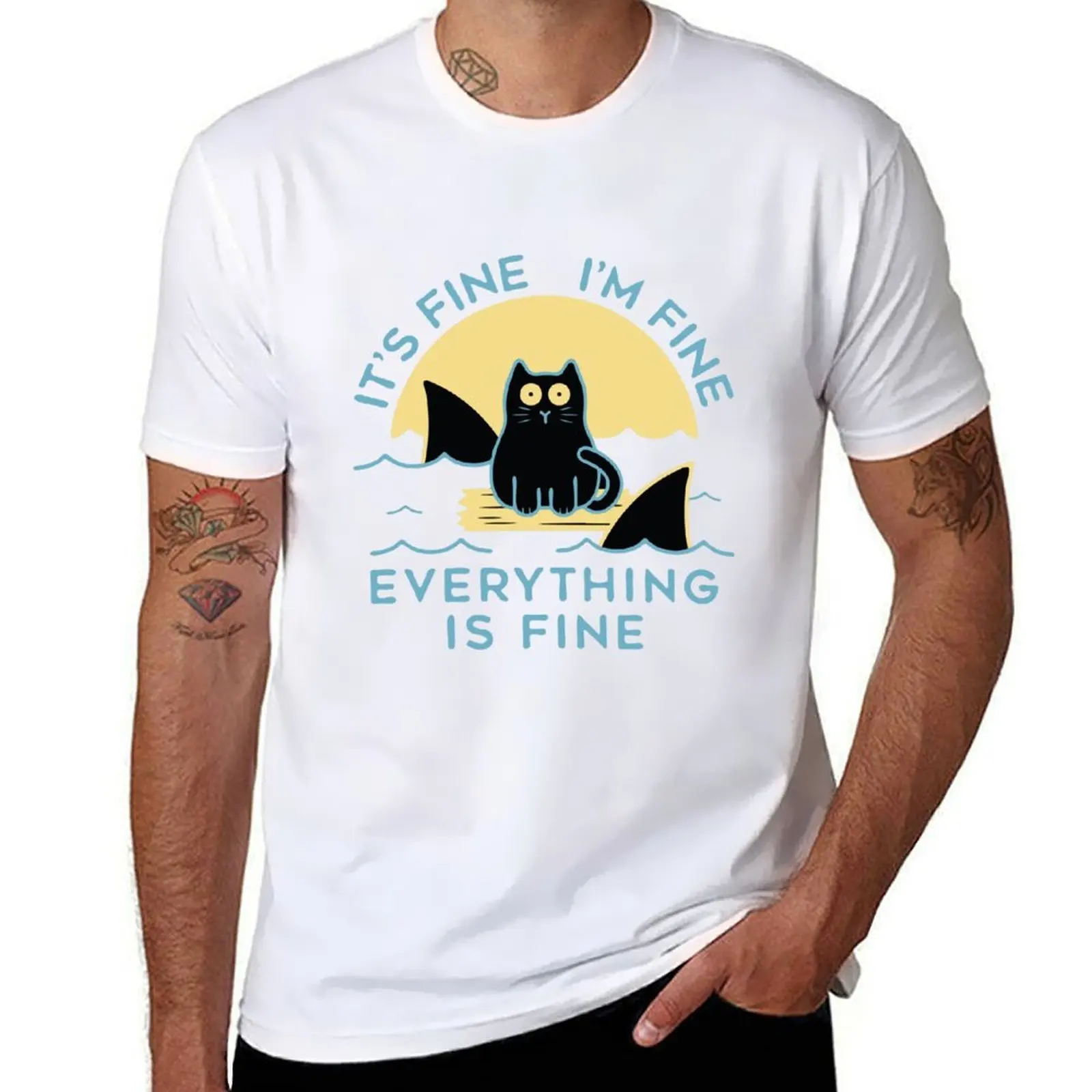 It's Fine I'm Fine Everything Is Fine Funny black cat shark T-Shirt man t shirt luxury man t shirt heavy cotton T-Shirt
It's Fine I'm Fine Everything Is Fine Funny black cat shark T-Shirt man t shirt luxury man t shirt heavy cotton T-Shirt