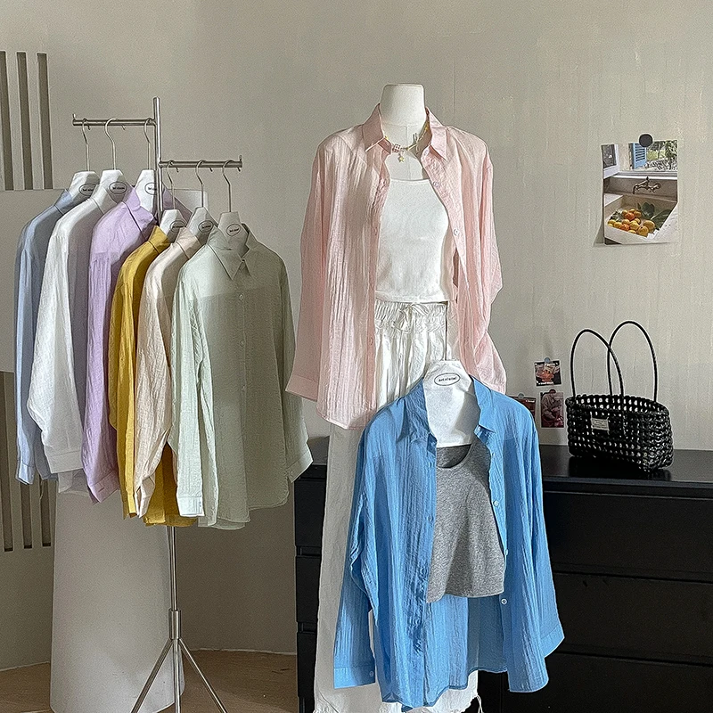 Wedbleser Candy Colored Medium Long Sunscreen Shirt Summer 2025 New Korean Women Long Sleeved Loose Solid Color Top
Wedbleser Candy Colored Medium Long Sunscreen Shirt Summer 2025 New Korean Women Long Sleeved Loose Solid Color Top