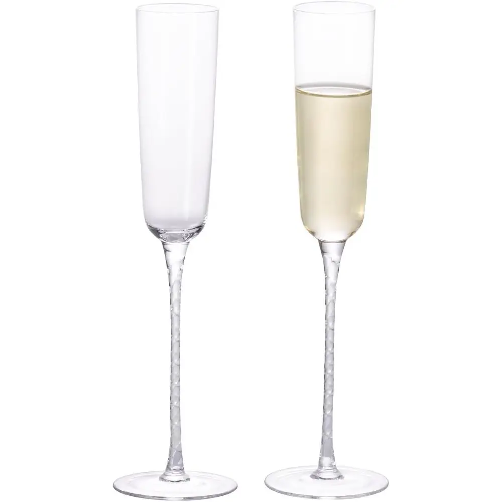 5oz Crystal Champagne Glasses Set of 2, Elegant Long Stem Clear Wine Glasses for Wedding, Party, Birthday, Anniversaries
5oz Crystal Champagne Glasses Set of 2, Elegant Long Stem Clear Wine Glasses for Wedding, Party, Birthday, Anniversaries