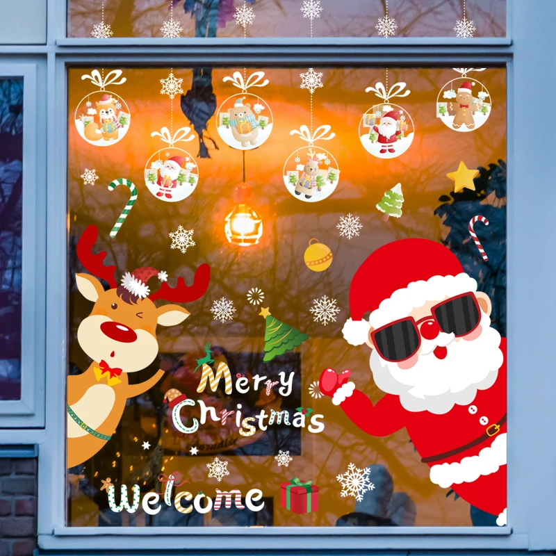 Christmas Stickers New Year Old Man Deer Snowman Snow Deer Shop Glass Doors Posted Window Flower Atmosphere Decoration Stickers
Christmas Stickers New Year Old Man Deer Snowman Snow Deer Shop Glass Doors Posted Window Flower Atmosphere Decoration Stickers