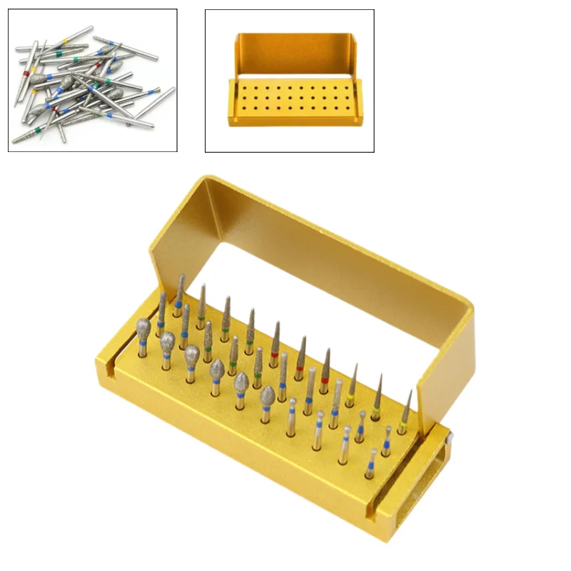 Набор из 30 алмазных боров для стоматологии, дезинфекционный блок из алюминия на 30 отверстий, держатель для высокоскоростных боров, инструмент для стоматологической лаборатории
Набор из 30 алмазных боров для стоматологии, дезинфекционный блок из алюминия на 30 отверстий, держатель для высокоскоростных боров, инструмент для стоматологической лаборатории