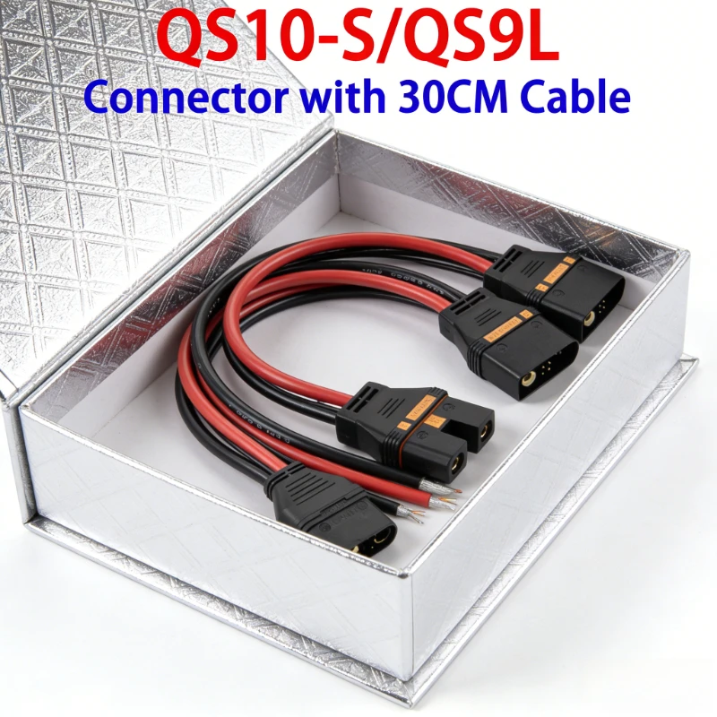 30CM QS10-S Anti Sparking Connector with 6AWG Cable QS9L Injection Molded Plug w Signal Wire High Current Male Female Connectors
30CM QS10-S Anti Sparking Connector with 6AWG Cable QS9L Injection Molded Plug w Signal Wire High Current Male Female Connectors
