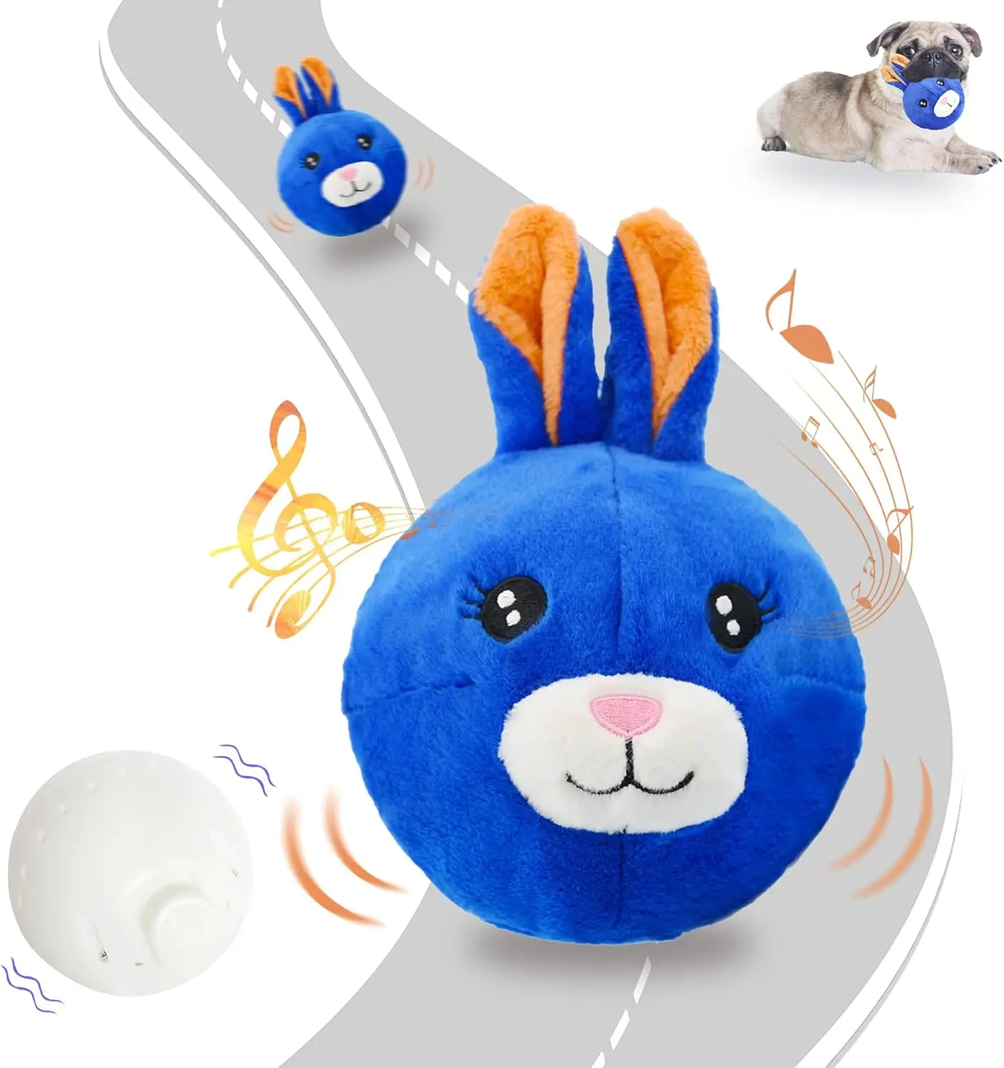 Attractive Bouncing Bunny Cover with a Talking and Vibrating Ball, USB-C Rechargeable Interactive Rabbit Dog Toy
Attractive Bouncing Bunny Cover with a Talking and Vibrating Ball, USB-C Rechargeable Interactive Rabbit Dog Toy