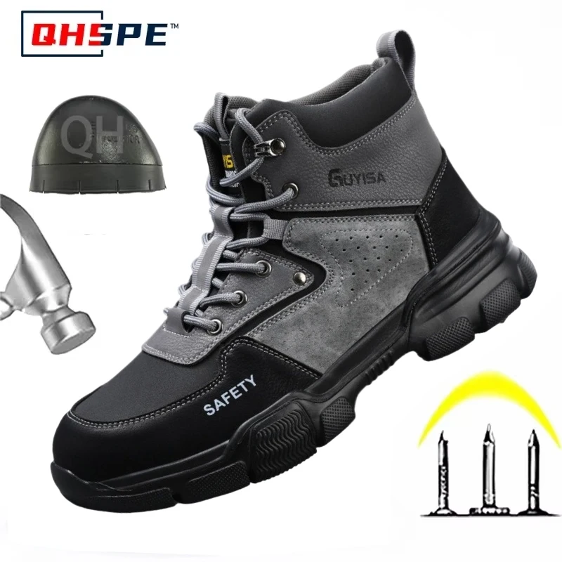 Anti Smash Puncture Proof Safety Shoes Lightweight High Top Soft Sole Breathable Steel Toe Work Boots for Men
Anti Smash Puncture Proof Safety Shoes Lightweight High Top Soft Sole Breathable Steel Toe Work Boots for Men