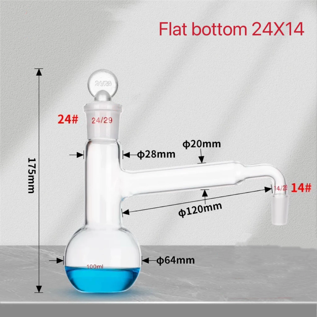 100ML Flat/Round Bottomed Distillation Glass Flask Use For Use For Making Distilled Water Essential Oil Extraction Lab Glassware
100ML Flat/Round Bottomed Distillation Glass Flask Use For Use For Making Distilled Water Essential Oil Extraction Lab Glassware