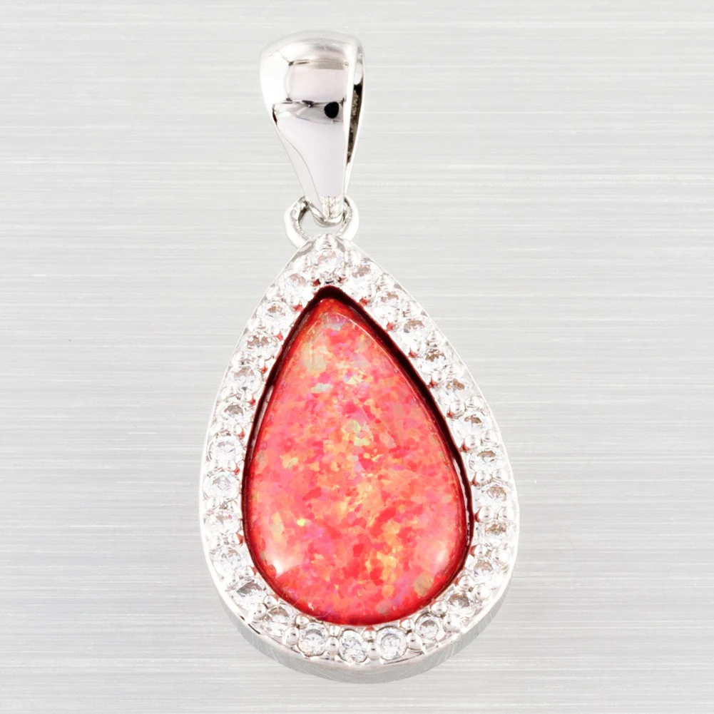KONGMOON 15x9mm Pear Red Fire Opal Cabochon CZ Silver-Plated Jewelry for Women Pendant for Necklace
KONGMOON 15x9mm Pear Red Fire Opal Cabochon CZ Silver-Plated Jewelry for Women Pendant for Necklace