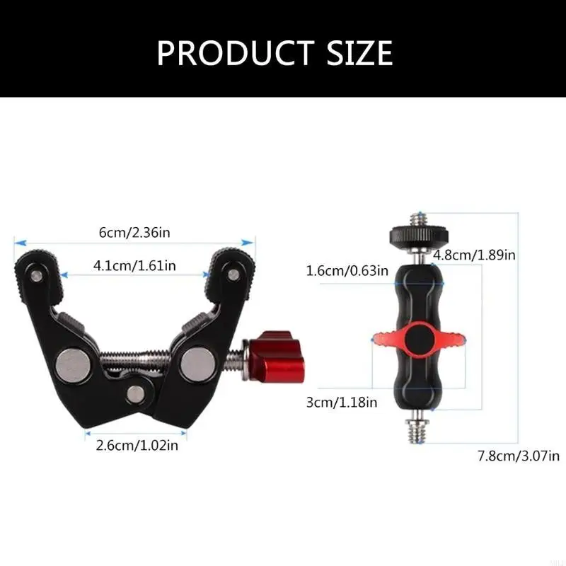 A9LF Clamp Mount Ballhead Magics Arm with 360 Rotation for DSLR and Action Cameras
A9LF Clamp Mount Ballhead Magics Arm with 360 Rotation for DSLR and Action Cameras