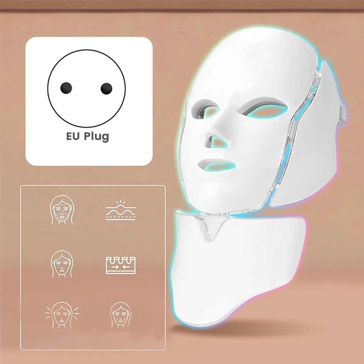 ATS-Blue Red Light Therapy Mask for Face, 7 Colors LED Face Mask Light Therapy, LED Face Mask Light Therapy At Home-EU
ATS-Blue Red Light Therapy Mask for Face, 7 Colors LED Face Mask Light Therapy, LED Face Mask Light Therapy At Home-EU