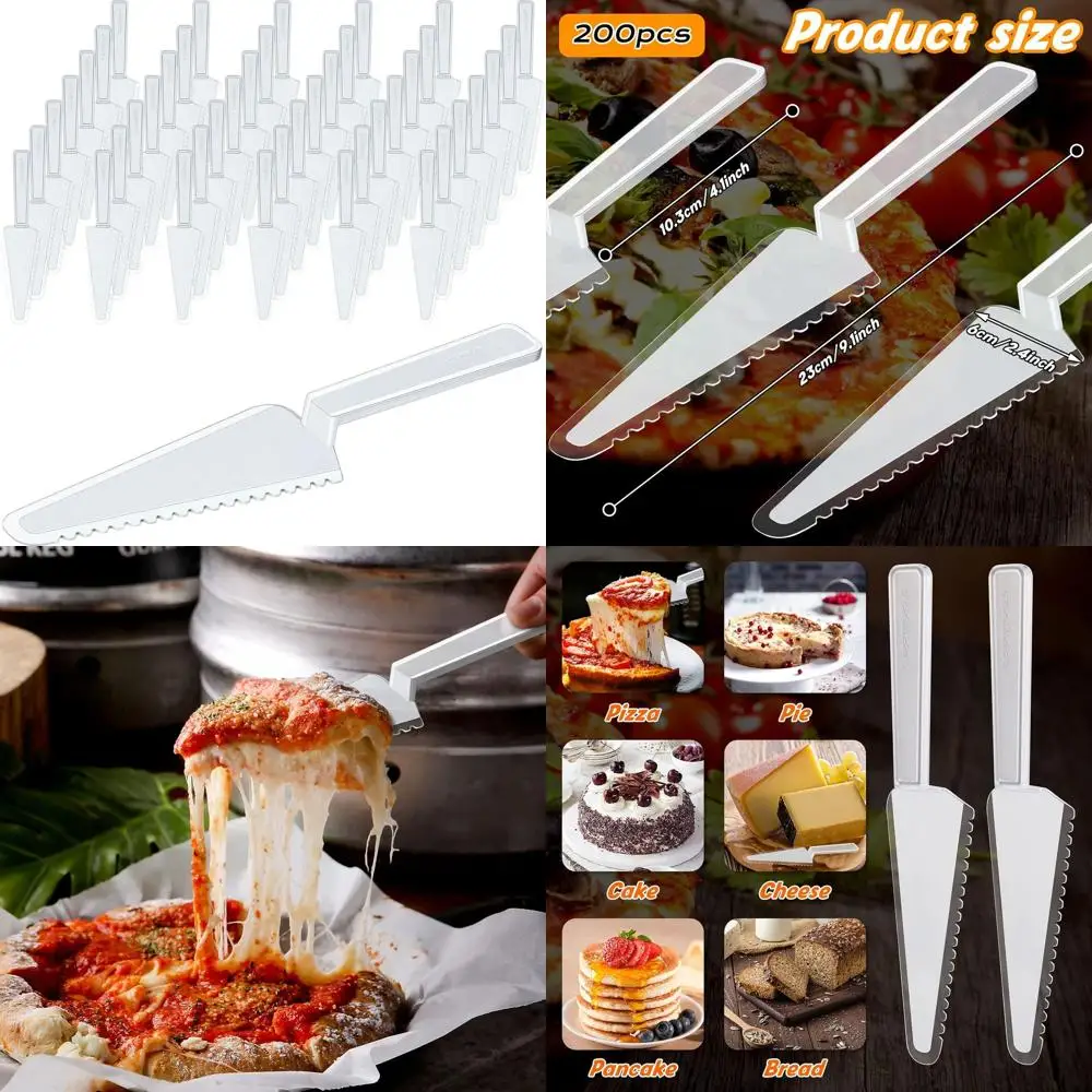 9.1 Clear Plastic Cake Cutter Set, 200-Piece, Ideal for Serving Weddings and Kitchen Use
9.1 Clear Plastic Cake Cutter Set, 200-Piece, Ideal for Serving Weddings and Kitchen Use