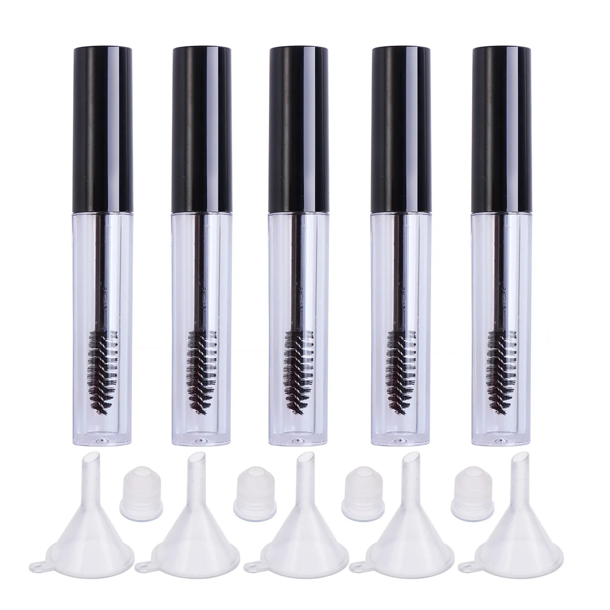 5Pcs 3.5ml Empty Tube Container for Eyelash Brush Mascara Cream Refillable Portable Bottle with Funnel Travel Friendly Clear
5Pcs 3.5ml Empty Tube Container for Eyelash Brush Mascara Cream Refillable Portable Bottle with Funnel Travel Friendly Clear