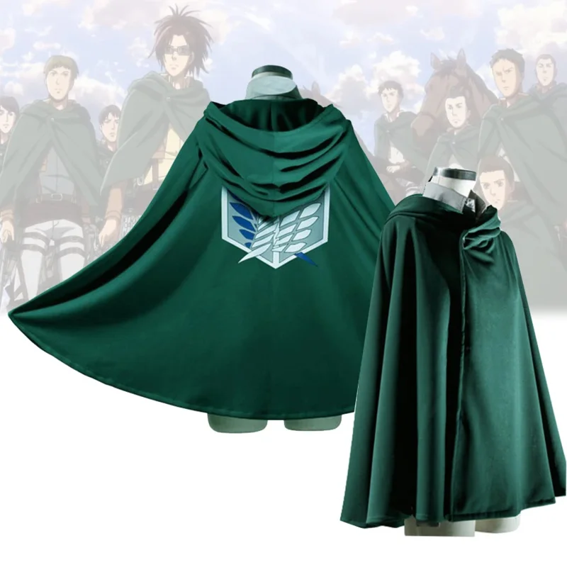 Anime Attack on Titan Cloak Cosplay Costumes Shingeki no Kyojin Green Cape Hoodie Cloaks Halloween Costume Kids Adult Clothes
Anime Attack on Titan Cloak Cosplay Costumes Shingeki no Kyojin Green Cape Hoodie Cloaks Halloween Costume Kids Adult Clothes