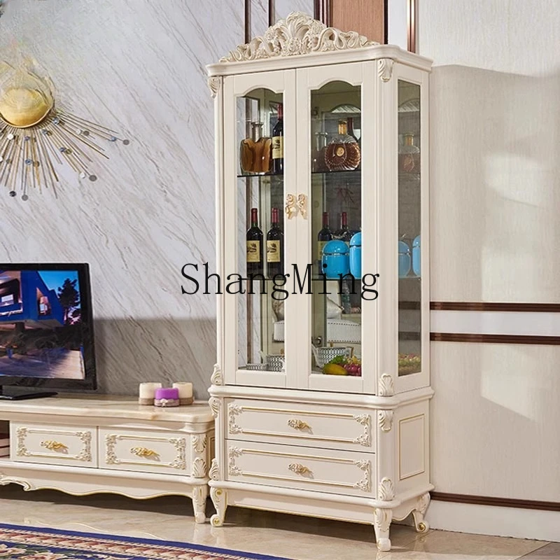 DHY solid wood living room against the wall household single door double door glass storage display cabinet
DHY solid wood living room against the wall household single door double door glass storage display cabinet