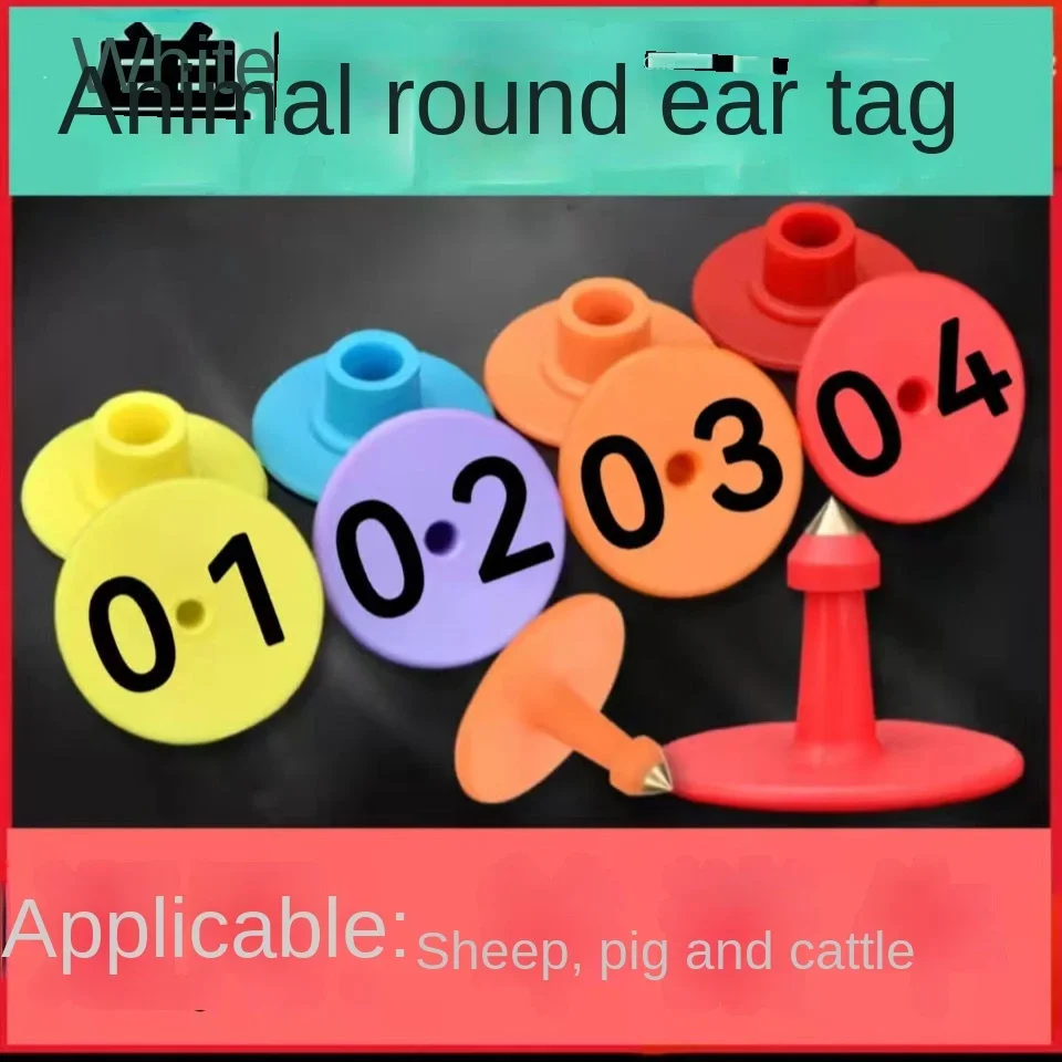 Large font pig ear label with characters, round ear label for anti falling animal ear label, pig, cow, and sheep number plate
Large font pig ear label with characters, round ear label for anti falling animal ear label, pig, cow, and sheep number plate