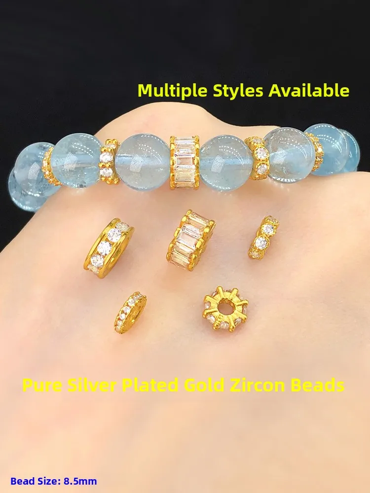 925 Pure Silver Gold Plated Zircon Sp Beads Closed Ring Pad Crystal Handmade DIY Nelace Bracelet Accories
925 Pure Silver Gold Plated Zircon Sp Beads Closed Ring Pad Crystal Handmade DIY Nelace Bracelet Accories