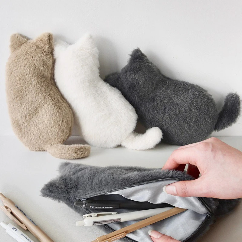 Cute Plush Cat Pencil Case Stationery Box Pencil Case Plush Pencil Bag Gift Multiple Colors Available White Gray Khaki Black
Cute Plush Cat Pencil Case Stationery Box Pencil Case Plush Pencil Bag Gift Multiple Colors Available White Gray Khaki Black