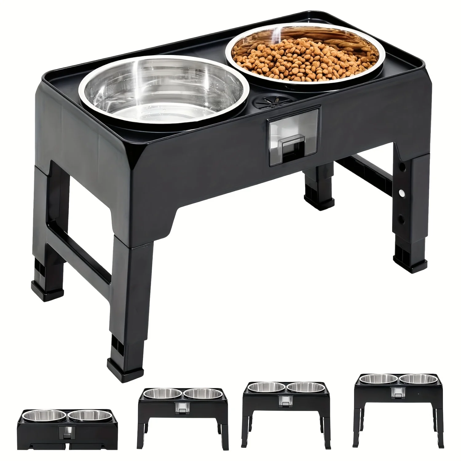 Premium Adjustable Pet Feeder Stand with Rust-Resistant Steel Bowls - 4 Heights, Non-Slip Design, Water Collection Drawer - Idea
Premium Adjustable Pet Feeder Stand with Rust-Resistant Steel Bowls - 4 Heights, Non-Slip Design, Water Collection Drawer - Idea
