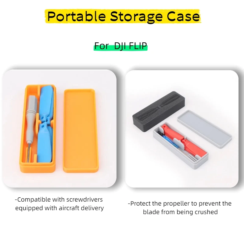 Portable Propeller Storage Case Dustproof Anti-Pressure Anti-scratch Props Protective Cover Box for DJI FLIP Drone Accessories
Portable Propeller Storage Case Dustproof Anti-Pressure Anti-scratch Props Protective Cover Box for DJI FLIP Drone Accessories