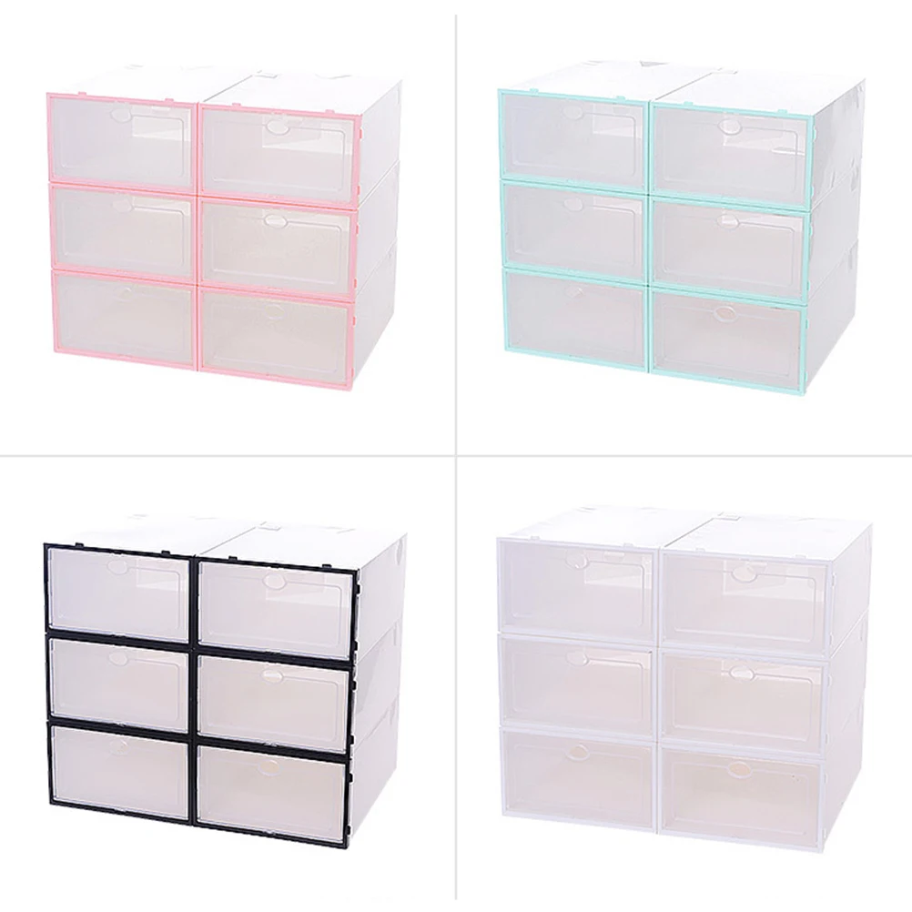 6PCS Clear Transparent Shoe Storage Boxes Material Stackable ganizer Bins Closet Entryway Shelf Shoes Box
6PCS Clear Transparent Shoe Storage Boxes Material Stackable ganizer Bins Closet Entryway Shelf Shoes Box