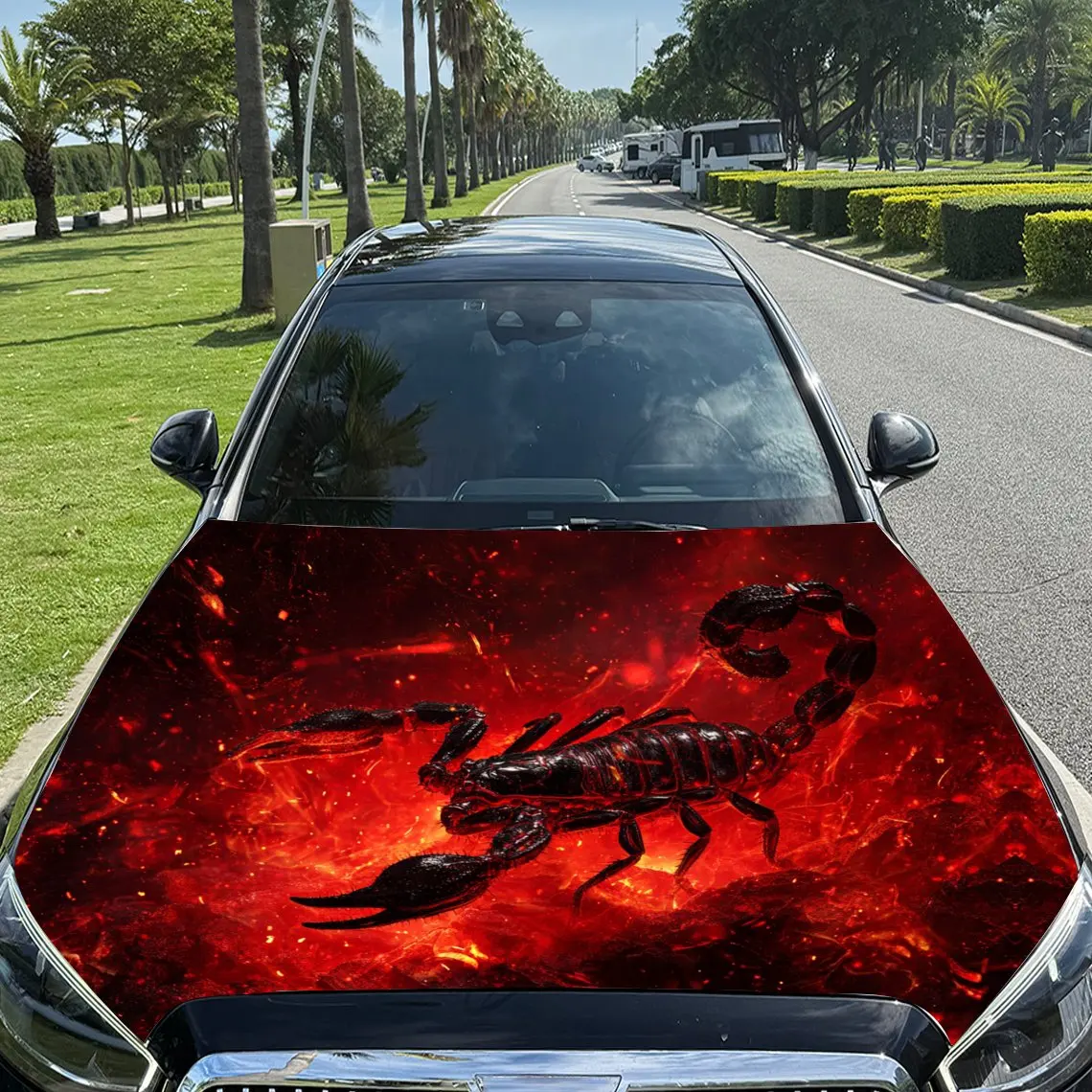Blazing Scorpion Car Vinyl Wrap, PVC Material Waterproof Car Hood Sticker, Self-Adhesive Scratch-Resistant Stickers for Engine C
Blazing Scorpion Car Vinyl Wrap, PVC Material Waterproof Car Hood Sticker, Self-Adhesive Scratch-Resistant Stickers for Engine C