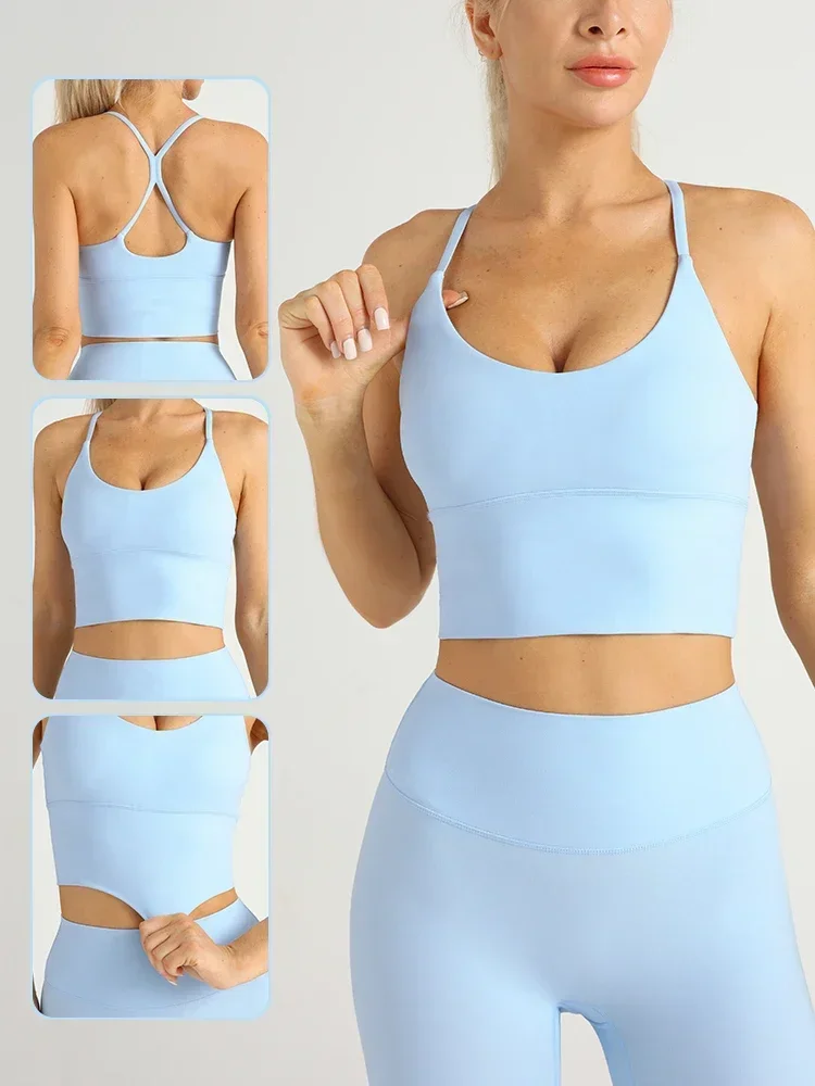 Yoga Cross Back Y Shape Sports Bra Women Solid Color Gym Fitness Yoga Jogging Workout Sports Sling Activewear Pilates Clothes
Yoga Cross Back Y Shape Sports Bra Women Solid Color Gym Fitness Yoga Jogging Workout Sports Sling Activewear Pilates Clothes