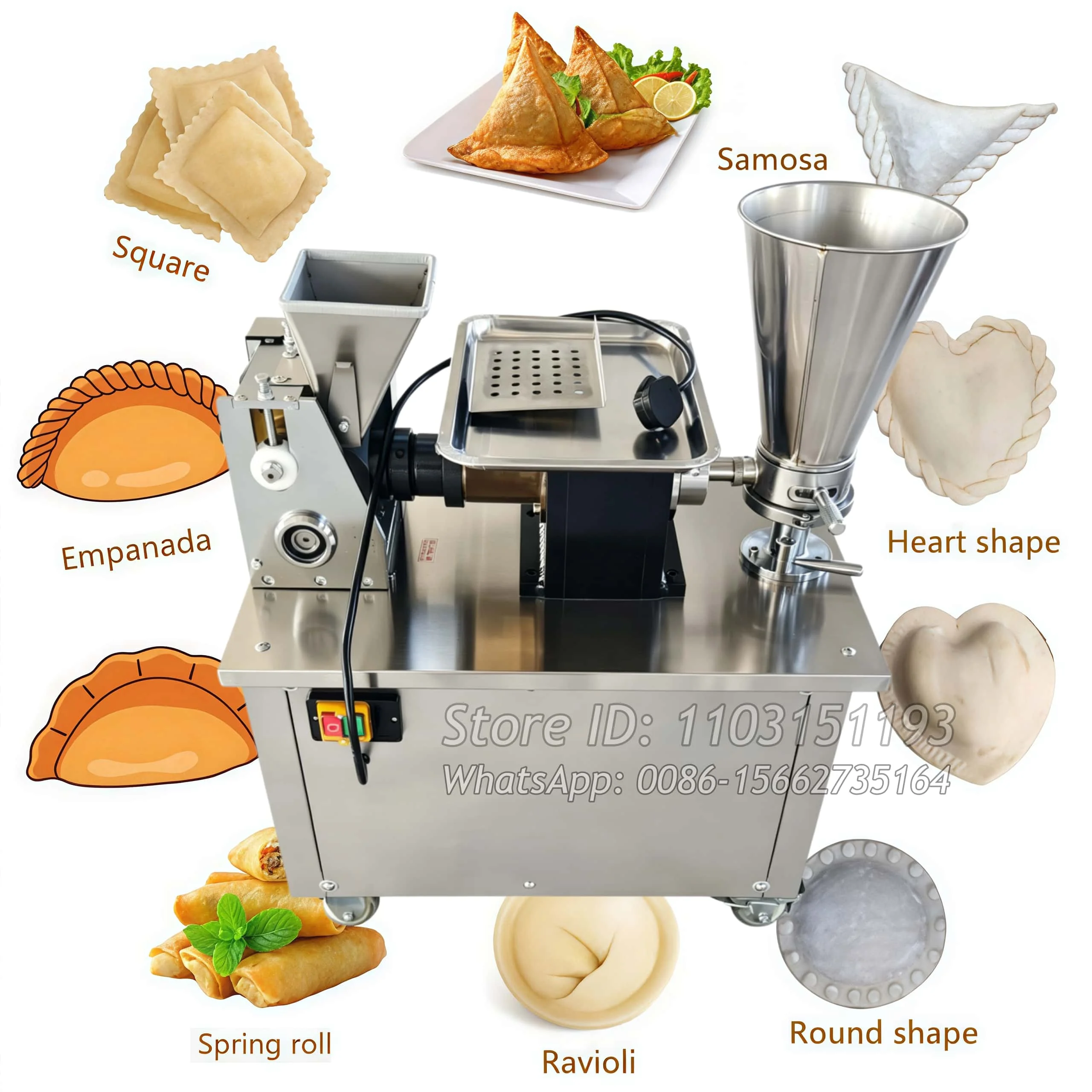 Commercial Empanadas Filling Maker Pierogi Pelmeni Meat Pie Machine Folding Ravioli Samosa Curry Puff Dumpling Making Machine
Commercial Empanadas Filling Maker Pierogi Pelmeni Meat Pie Machine Folding Ravioli Samosa Curry Puff Dumpling Making Machine