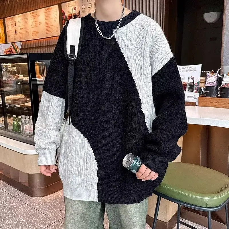 Men's Oversize round Ne Long Sve Sweater Autumn Winter 300 Pou New Sle Color Blo Base Layer Top Casual Loose Fit
Men's Oversize round Ne Long Sve Sweater Autumn Winter 300 Pou New Sle Color Blo Base Layer Top Casual Loose Fit