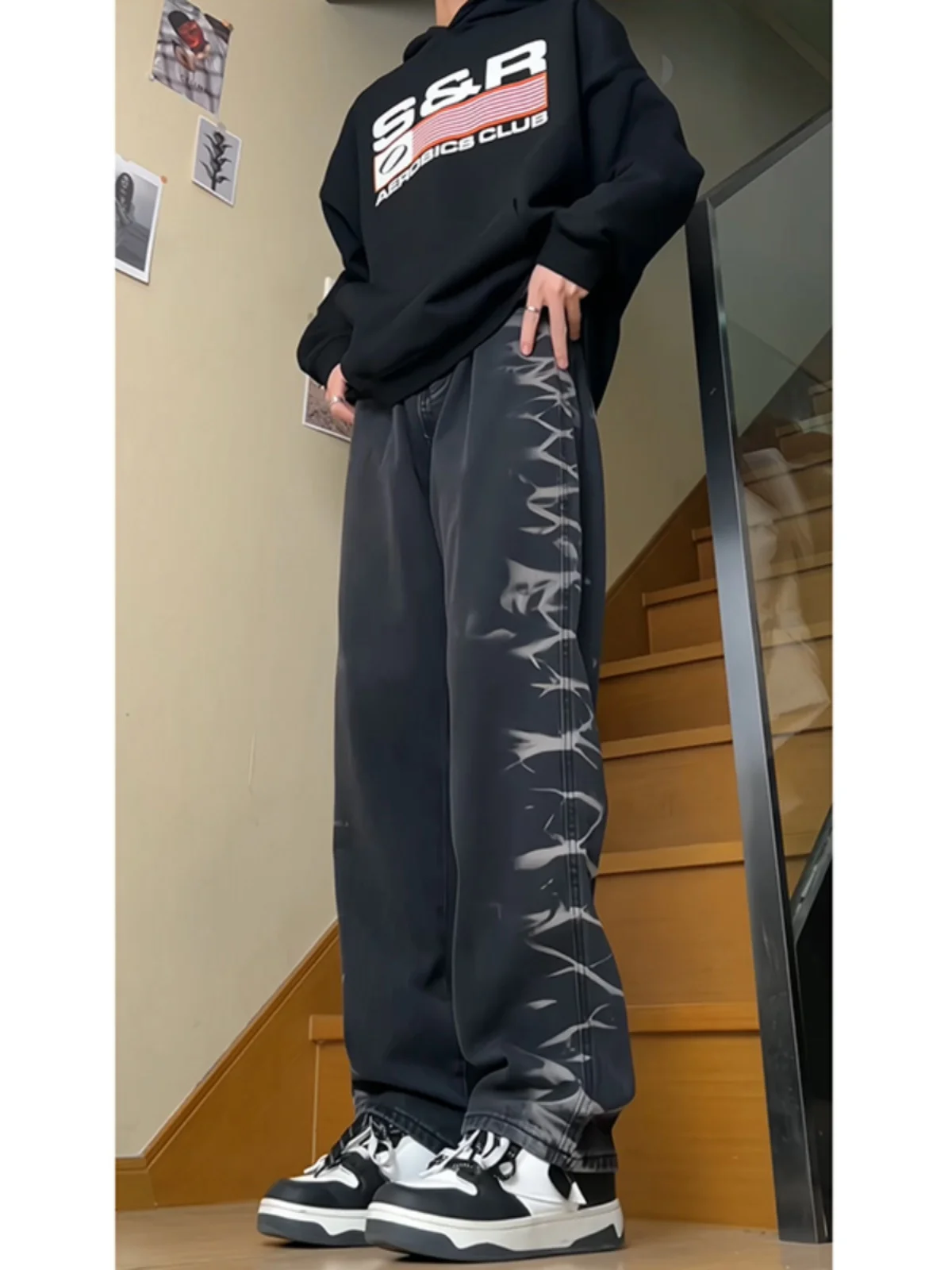 Bla Tie-Dye Straight Leg Jeans Men's Autumn Winter Slimming Long Leg High Street Cool Straight Tube Pants Youth Faion
Bla Tie-Dye Straight Leg Jeans Men's Autumn Winter Slimming Long Leg High Street Cool Straight Tube Pants Youth Faion