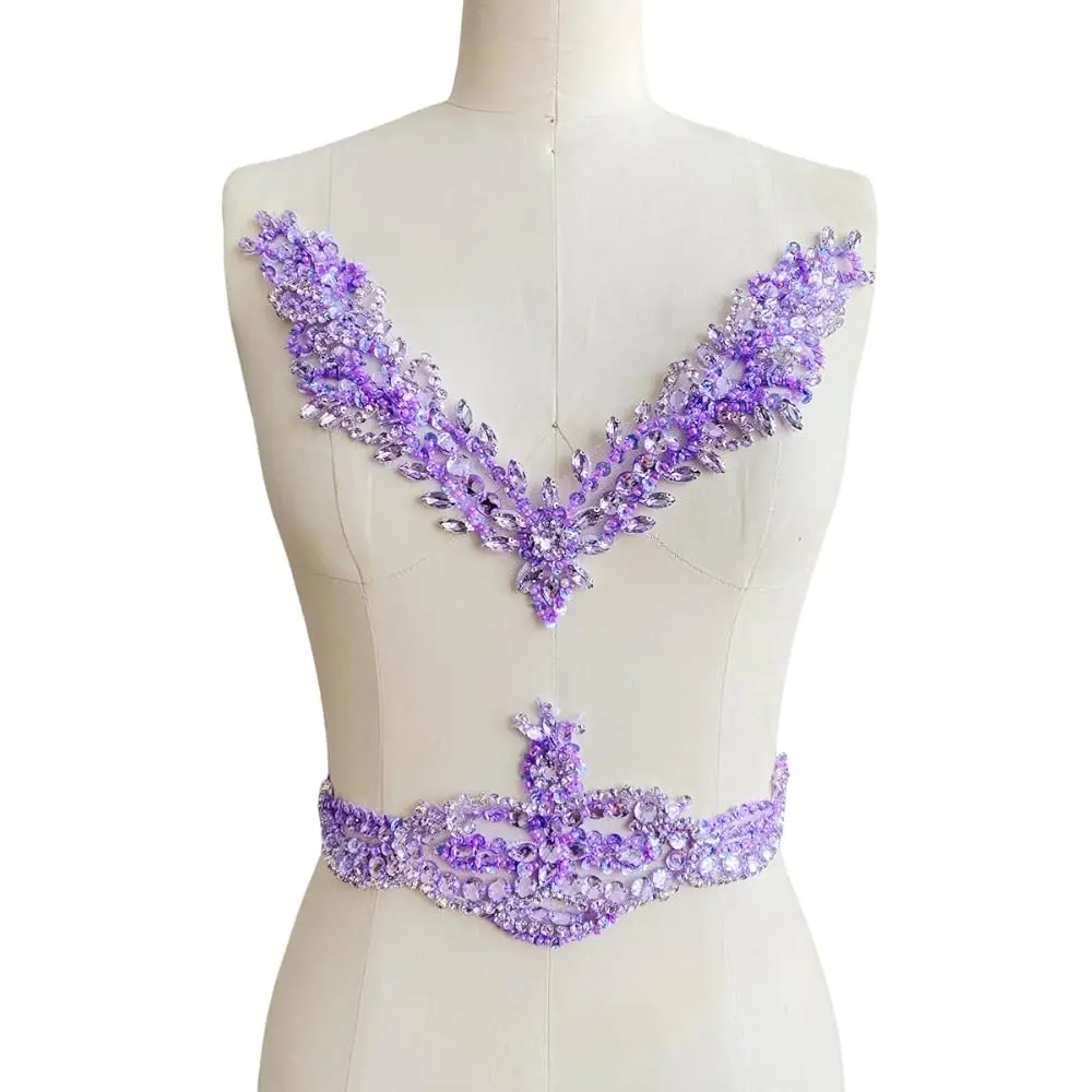 GeRRiT Pure Handsewing Rhinestones Beads Applique for Dress Clothing Samll V Neckline and Waist Trim sew on Shining Crystal S
GeRRiT Pure Handsewing Rhinestones Beads Applique for Dress Clothing Samll V Neckline and Waist Trim sew on Shining Crystal S